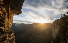 Blue Mountains - Sunset over Jamison Valley Echo Point, Destination NSW 156451-56.jpg