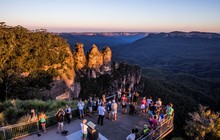 Blue Mountains - Tourists enjoying sunset views Three Sisters, Destination NSW 157341-56.jpg