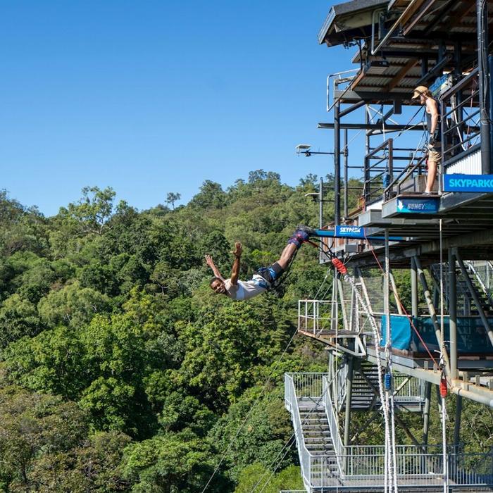 Skypark by AJ Hackett Bungy Jump + Giant Swing Combo with Media