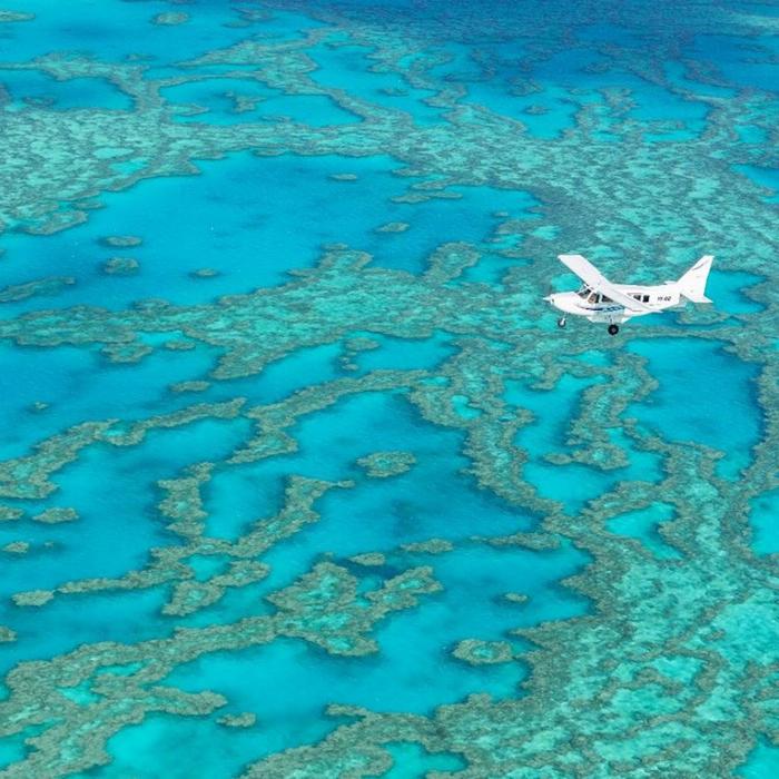 Ocean Rafting 60 Min Scenic Flight | Whitehaven Beach, Hill Inlet, GBR and Heart Reef