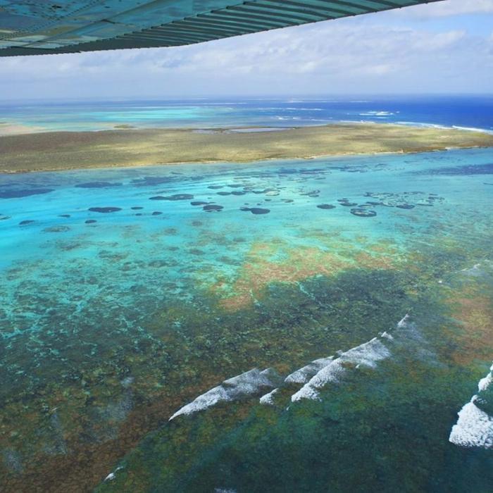 Kalbarri Scenic Flights Abrolhos Island Discovery Tour with Pink Lake add-on