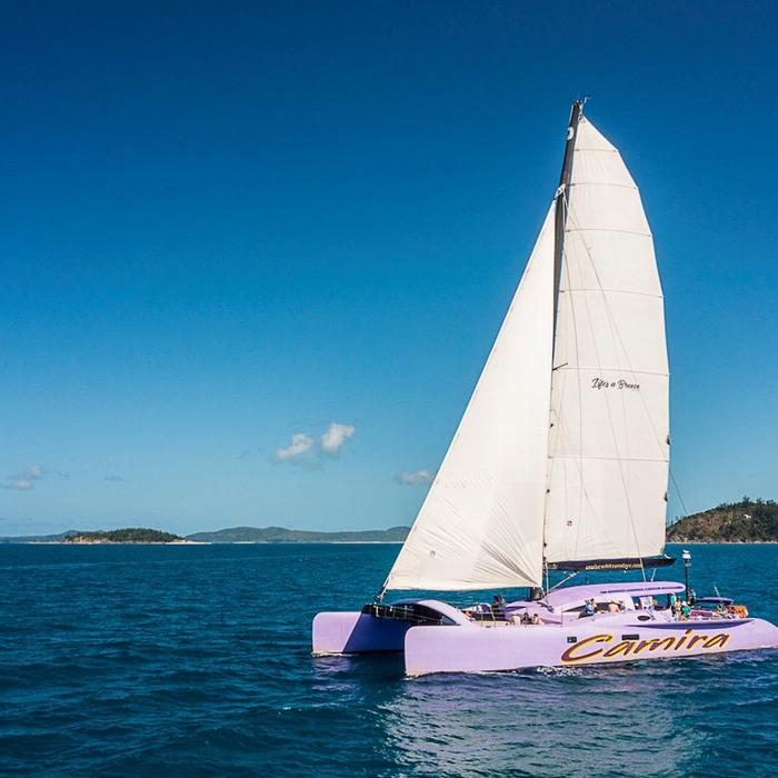 Cruise Whitsundays Camira Sailing Adventure departing Port of Airlie (Family 2A/2C)