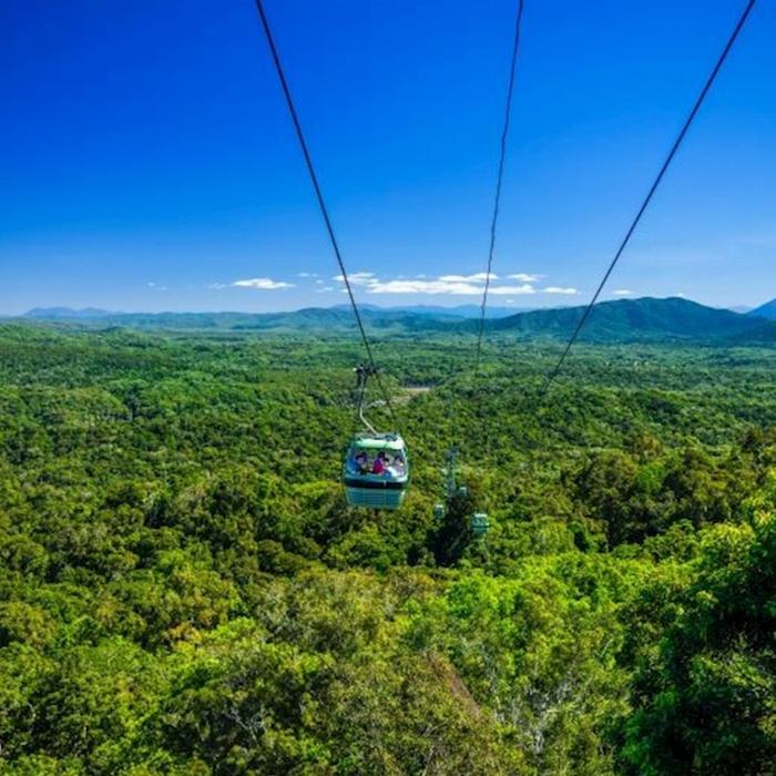Down Under Tours Waterfall, Wetlands and Skyrail departing Northern Beaches WWS XN