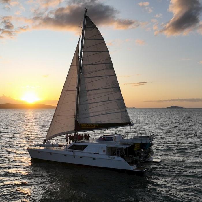Wings Sailing Charters Whitsundays Airlie Beach Sunset Sail in Style Cruise- BYO