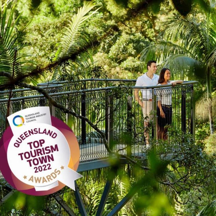 Pineapple Tours Hop on Hop off Bus with Rainforest Skywalk + Glow Worm Caves - From Brisbane