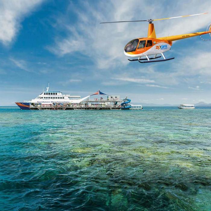 Sunlover Reef Cruises Reef Zoom Half Day Tour, Cruise Out+Fly Back