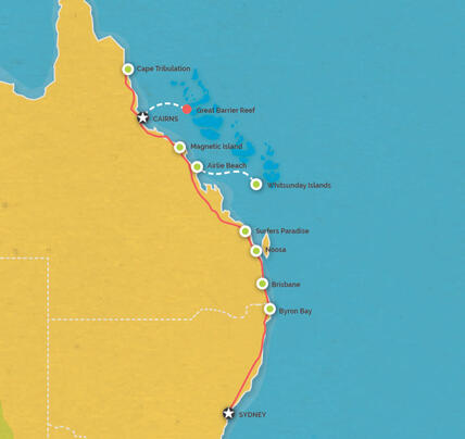 14 Days Cairns to Sydney Budget