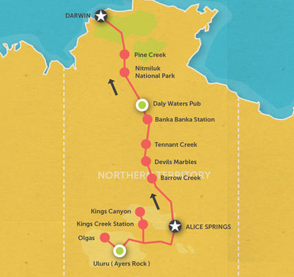 5 Day Alice Springs to Darwin Tour