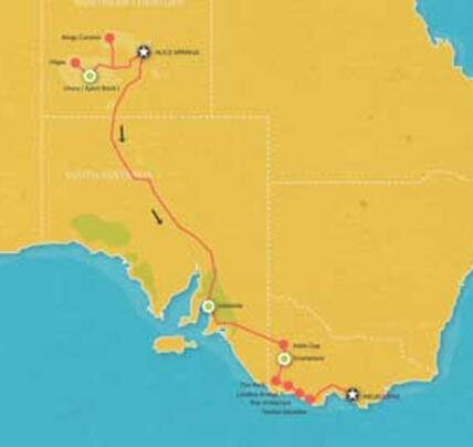 8 Day Alice Springs to Melbourne