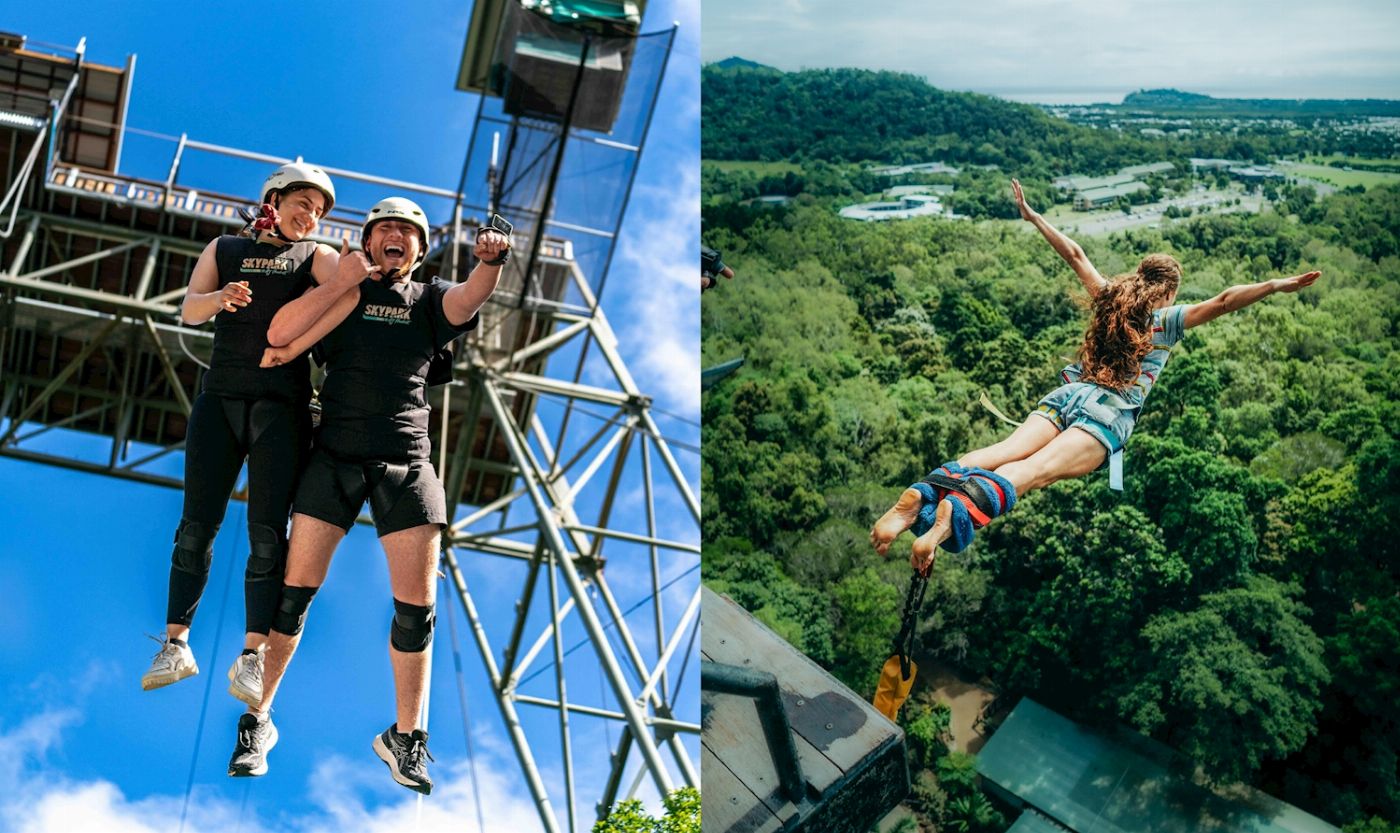 Skypark by AJ Hackett Bungy Jump + Giant Swing Combo with Media
