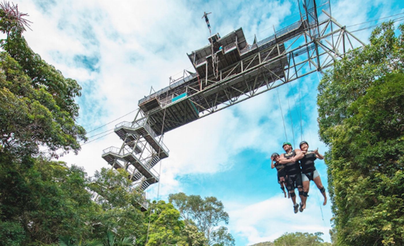 Skypark by AJ Hackett Bungy Jump + Giant Swing Combo with Media