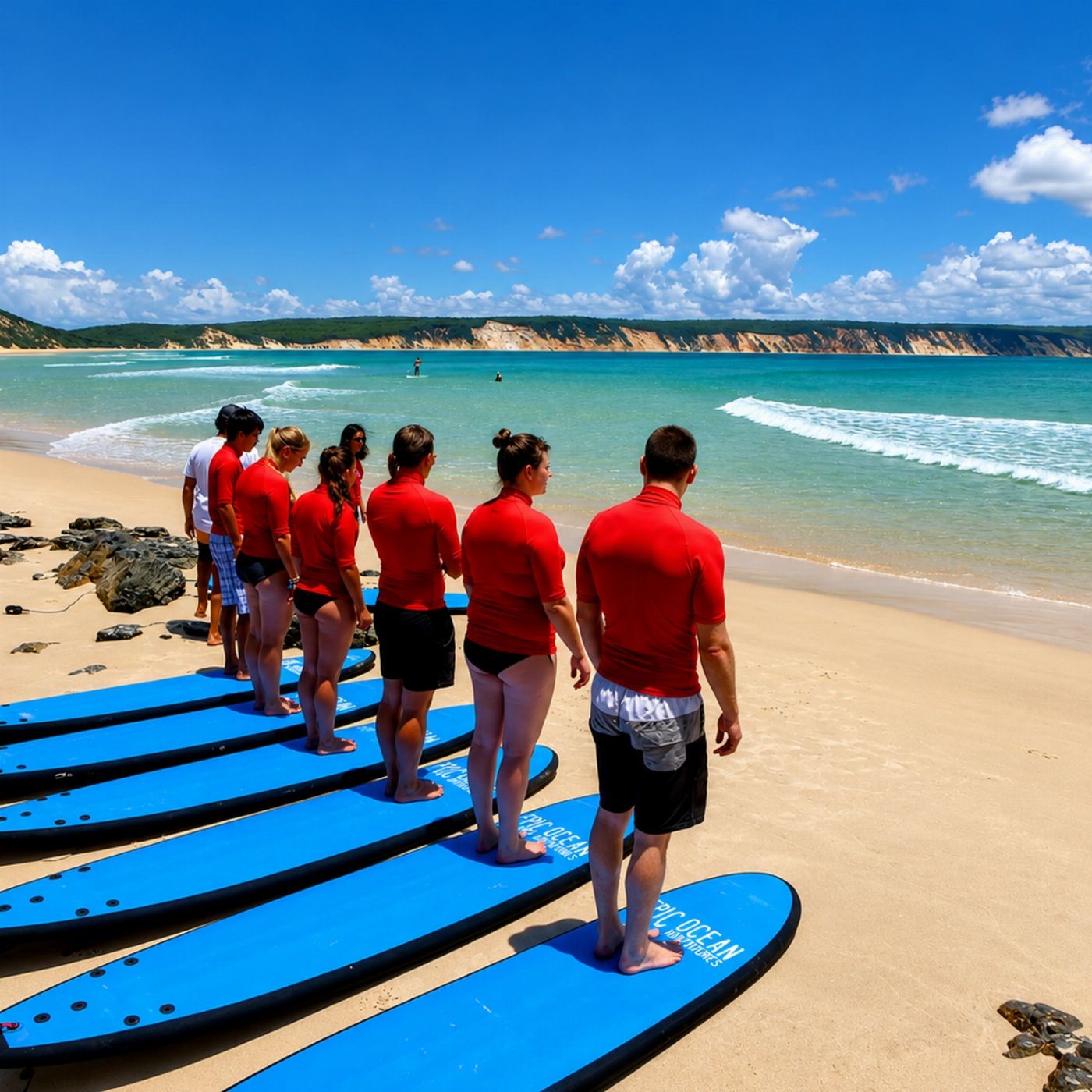 Epic Ocean Adventures Epic Learn to Surf Lesson Safari (Noosa to Double Island Point)