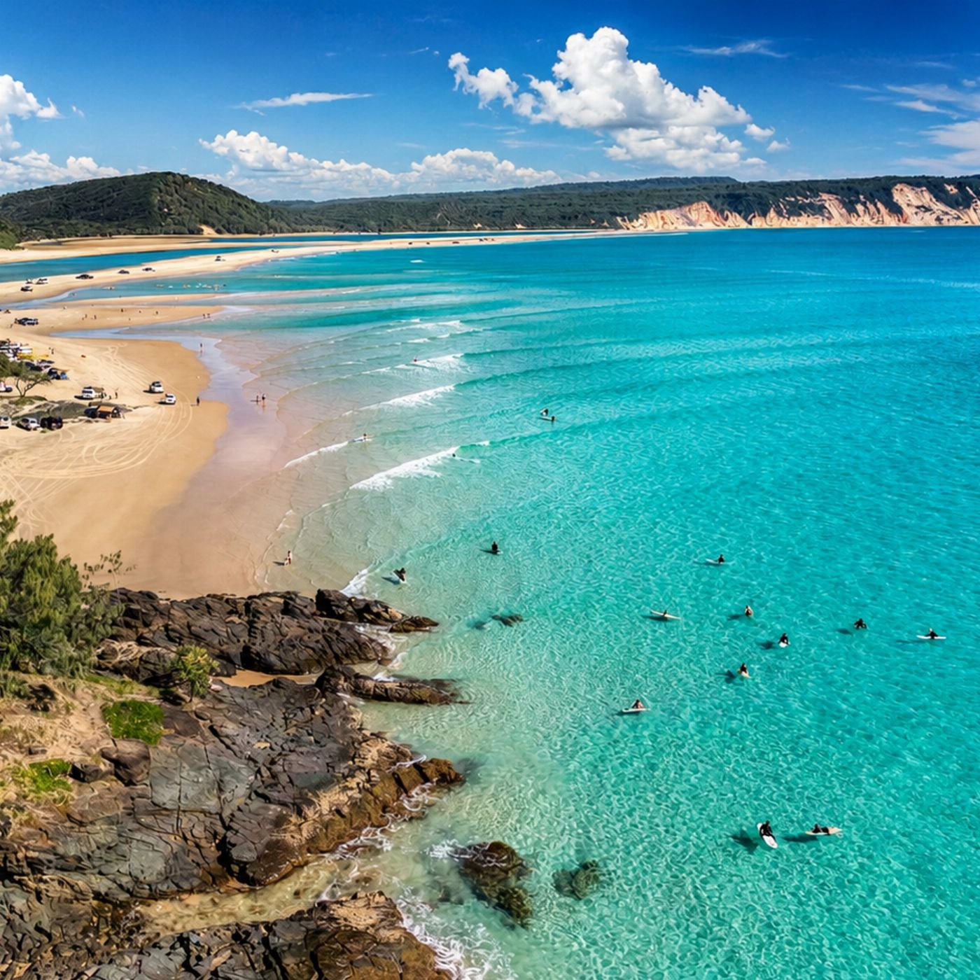 Epic Ocean Adventures Epic Learn to Surf Lesson Safari (Noosa to Double Island Point)