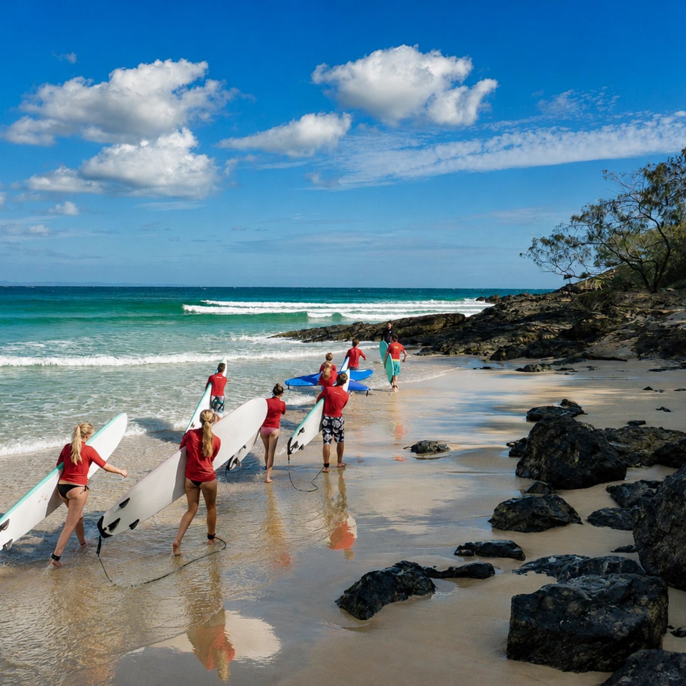 Epic Ocean Adventures Epic Learn to Surf Lesson Safari (Noosa to Double Island Point)