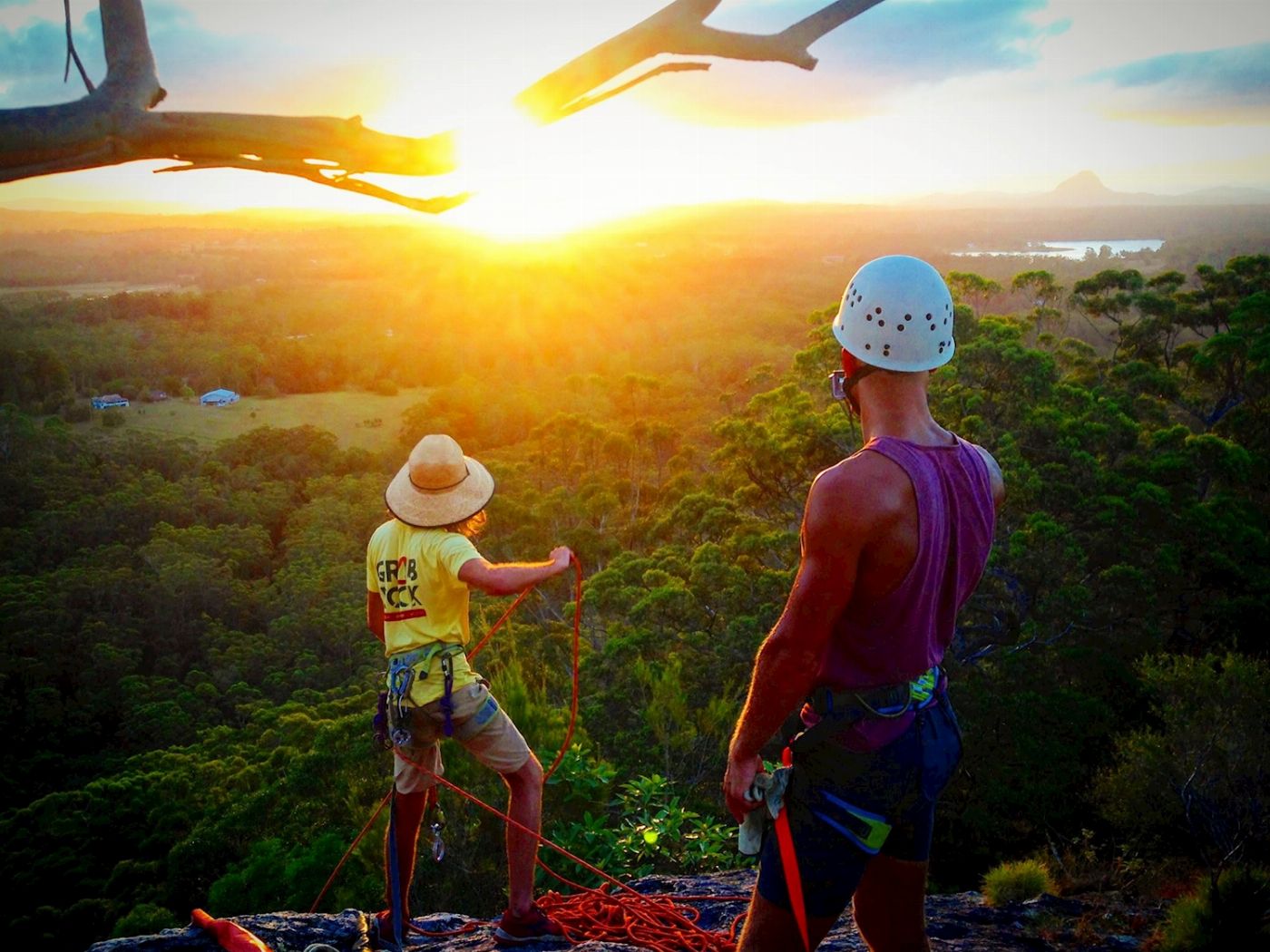 Grab Rock Noosa Sunset Abseiling