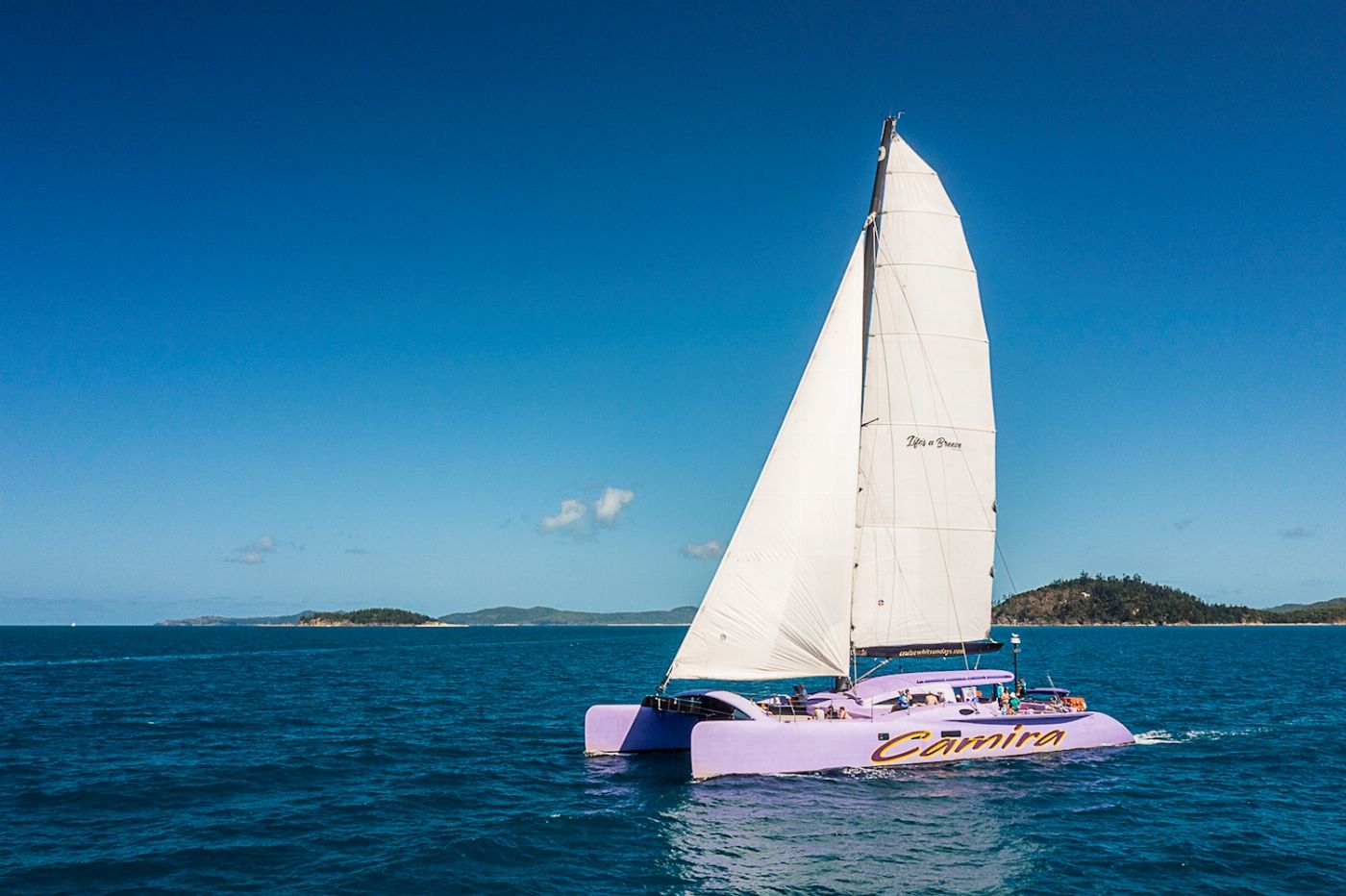 Cruise Whitsundays Camira Sailing Adventure departing Port of Airlie