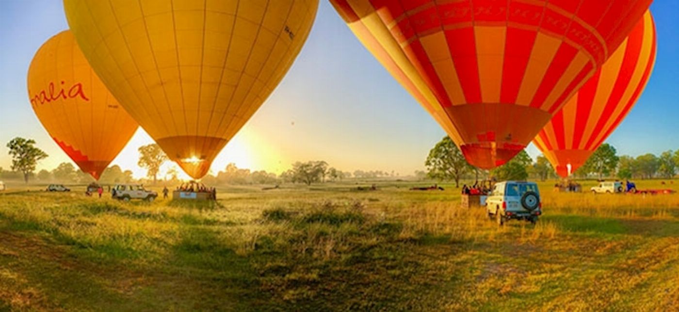 Hot Air Balloon Gold Coast Classic Ballooning with vineyard breakfast and return transfers