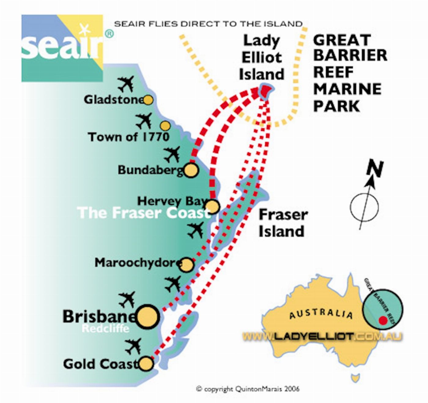 Lady Elliot Island Eco Resort Great Barrier Reef Day Tour ex Brisbane (Redcliffe)