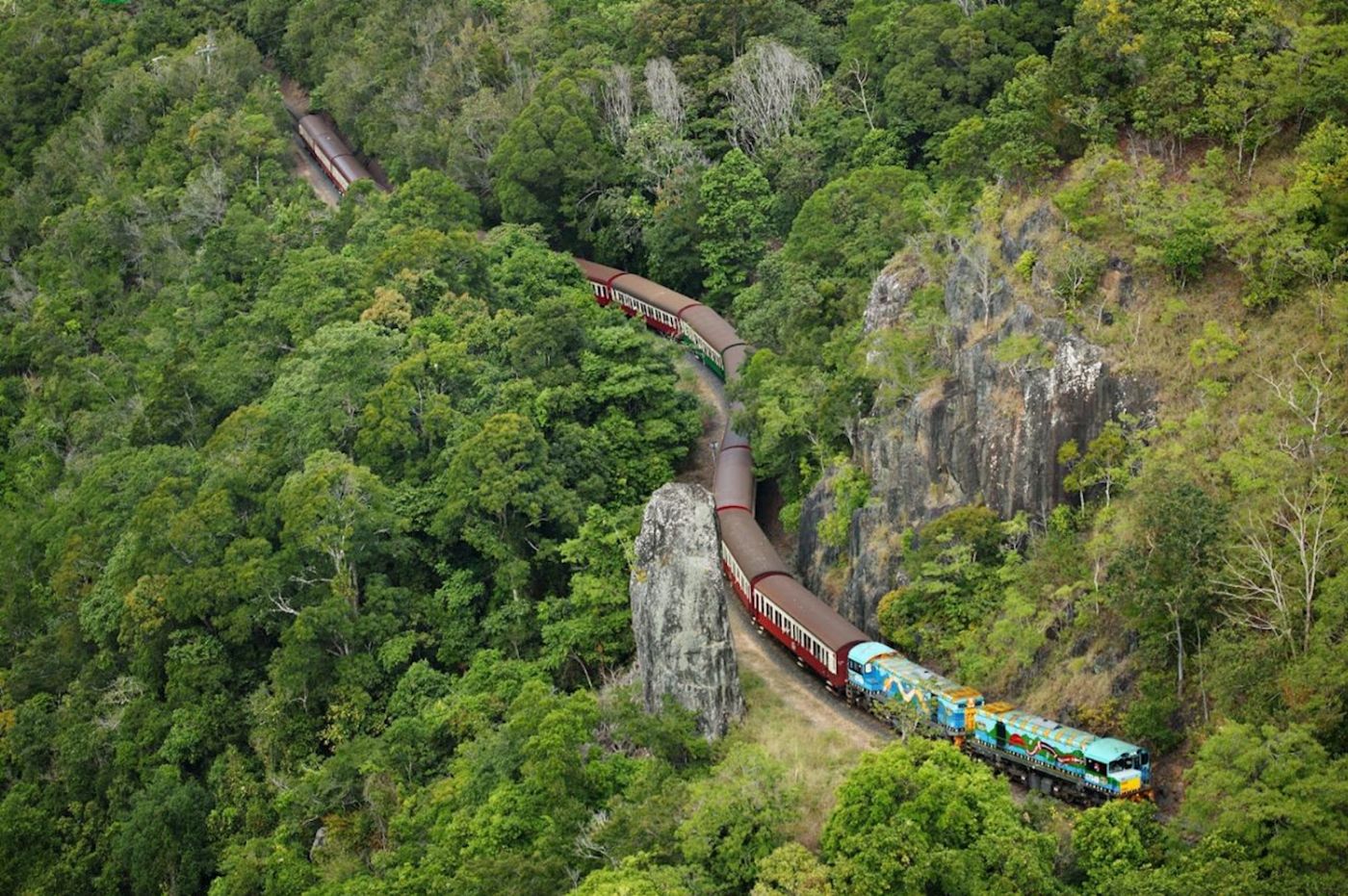 Down Under Tours Kuranda, Skyrail (11:00am) and Scenic Rail (3:30pm) incl. Return Cairns Transfers