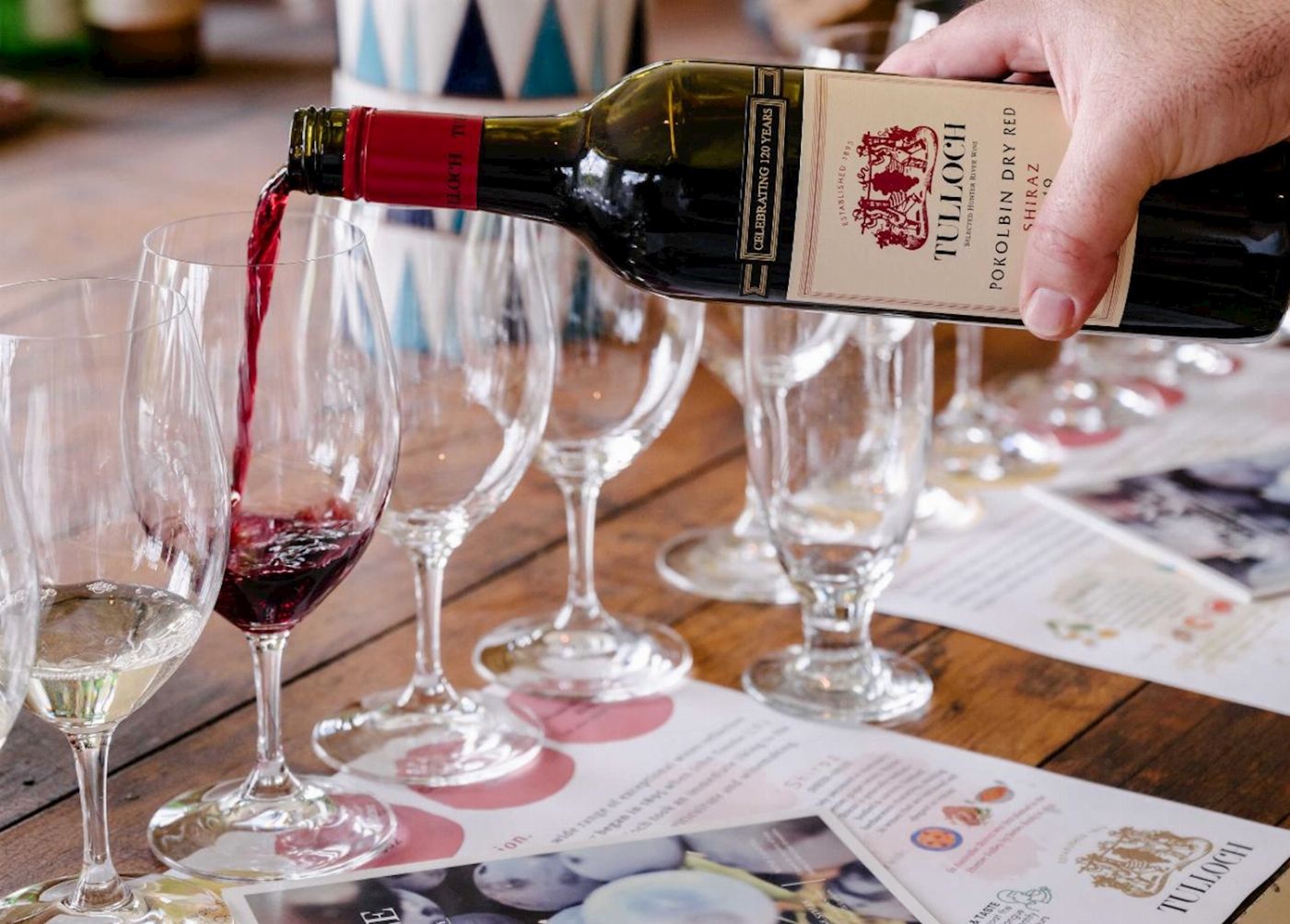 Tulloch Wines - Vertical Tasting of Pokolbin Dry Red Shiraz over 6 Vintages with Charcuterie board