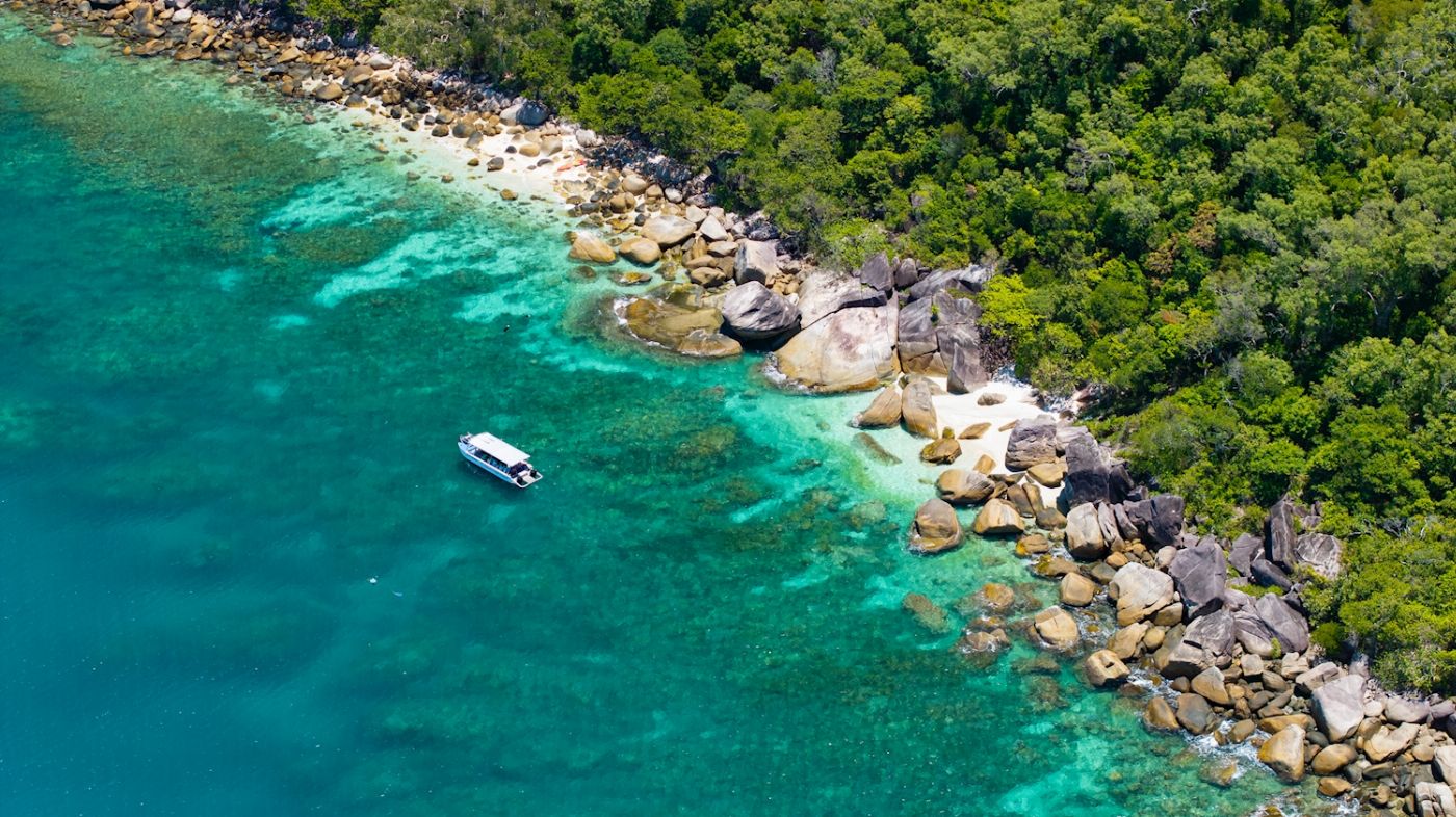 Sunlover Reef Cruises Fitzroy "Island Essentials": Boat Transfers +1 selection of: Glass bottom boat OR snorkeling equipment
