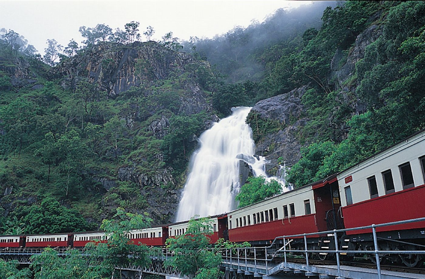 Down Under Tours Kuranda, Scenic Rail (09:50am), Rainforestation and Skyrail (3:45pm) incl. Return Cairns Transfers