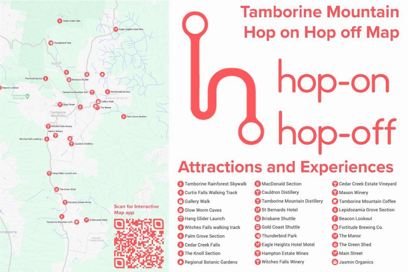 Pineapple Tours Hop on Hop Off Bus - Tamborine Mountain - from Gold Coast