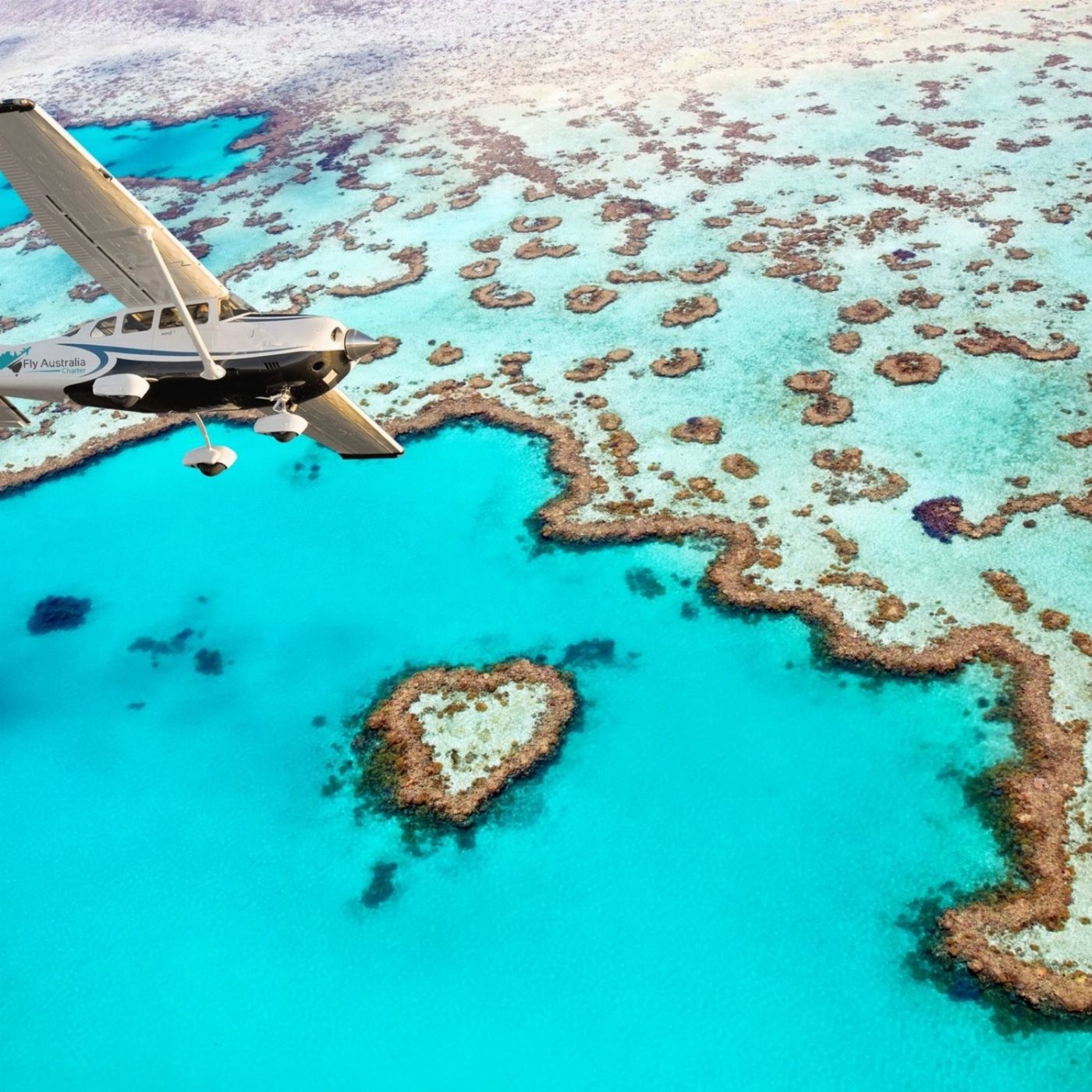 Fly Australia Charter Whitsunday Islands & Heart Reef Scenic Flight
