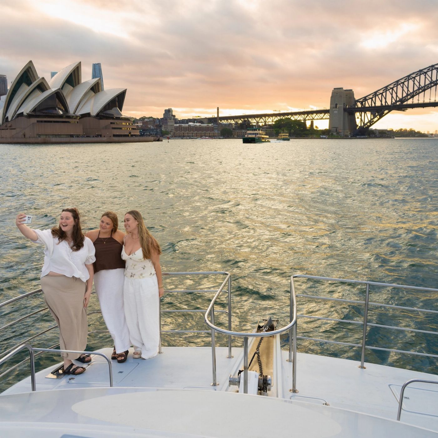 Sea Sydney Harbour Golden Glow Sunset Sydney Harbour Cruise