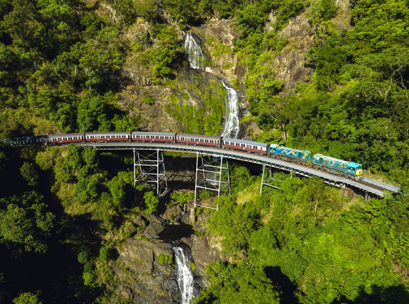 Skyrail Rainforest Cableway Skyrail and Train with Bus Pickup from Cairns City- CALL TO BOOK