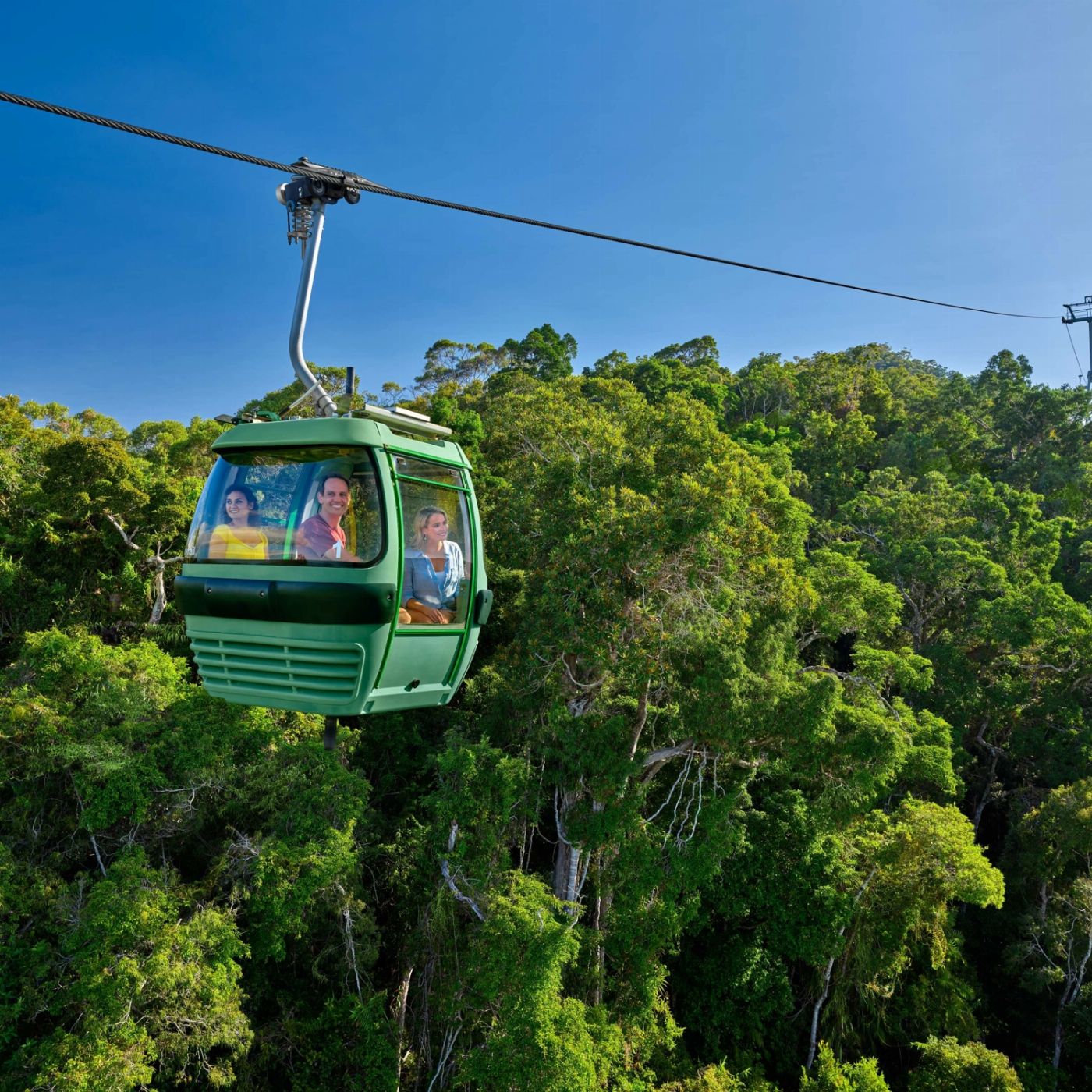 Skyrail Rainforest Cableway Skyrail and Train with Bus Pickup from Cairns City- CALL TO BOOK