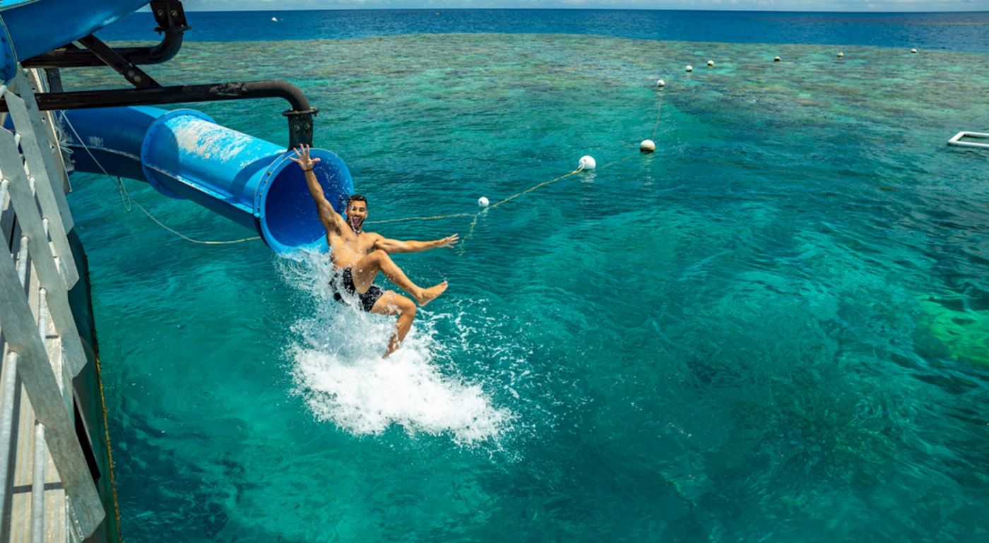 Sunlover Reef Cruises Reef Zoom Half Day Tour, Cruise Out+Fly Back