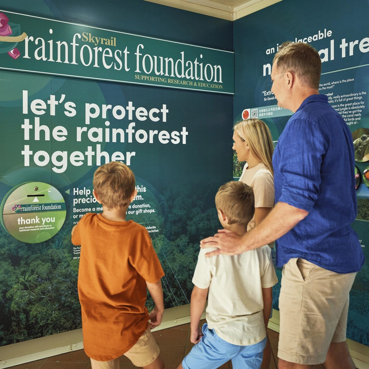 Skyrail Rainforest Cableway Family of 2Adults & 2Children (4-14yrs) - Return Skyrail Experience (no transfers)