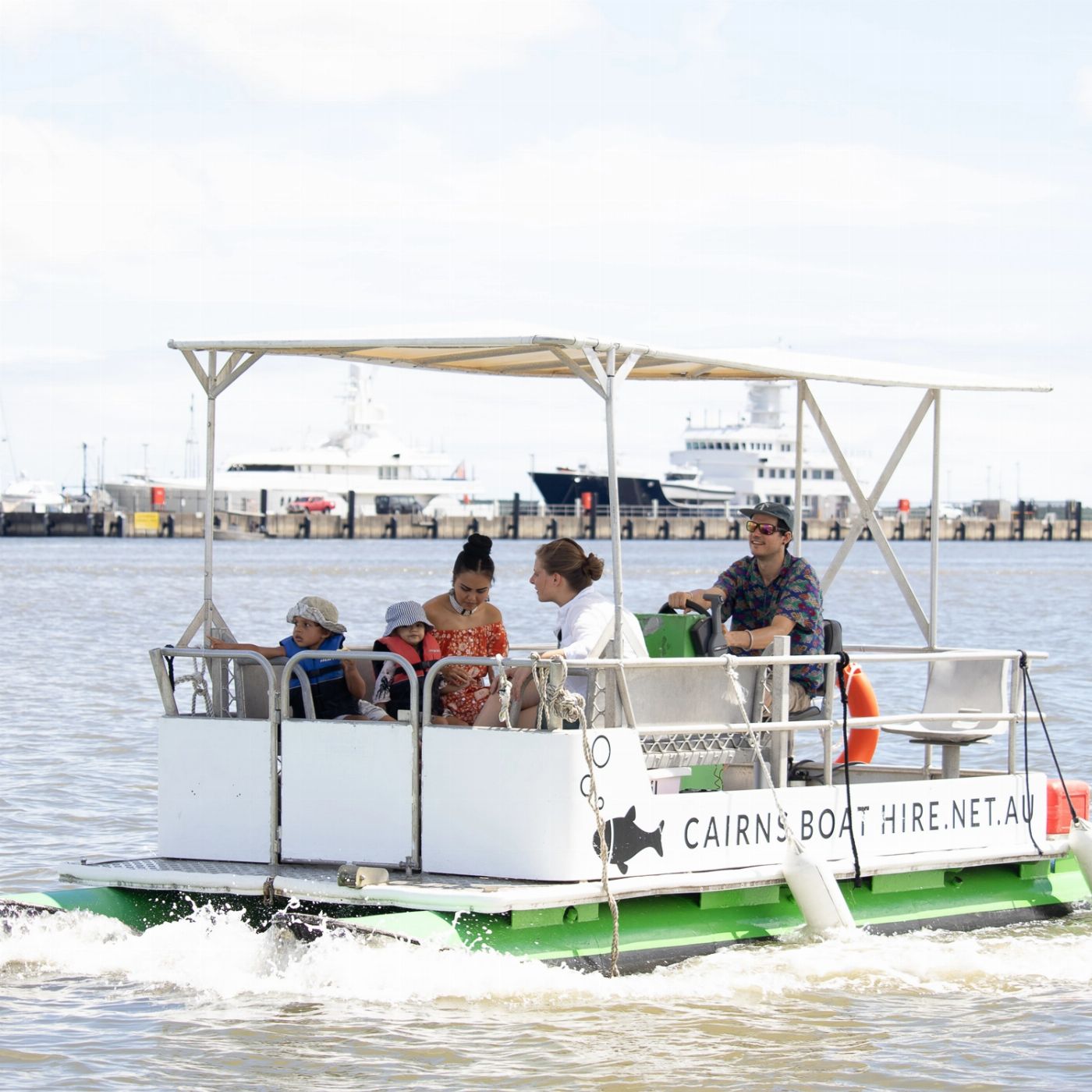 Cairns Adventure Group Cairns Boat Hire (8 Man Pontoon Boat)