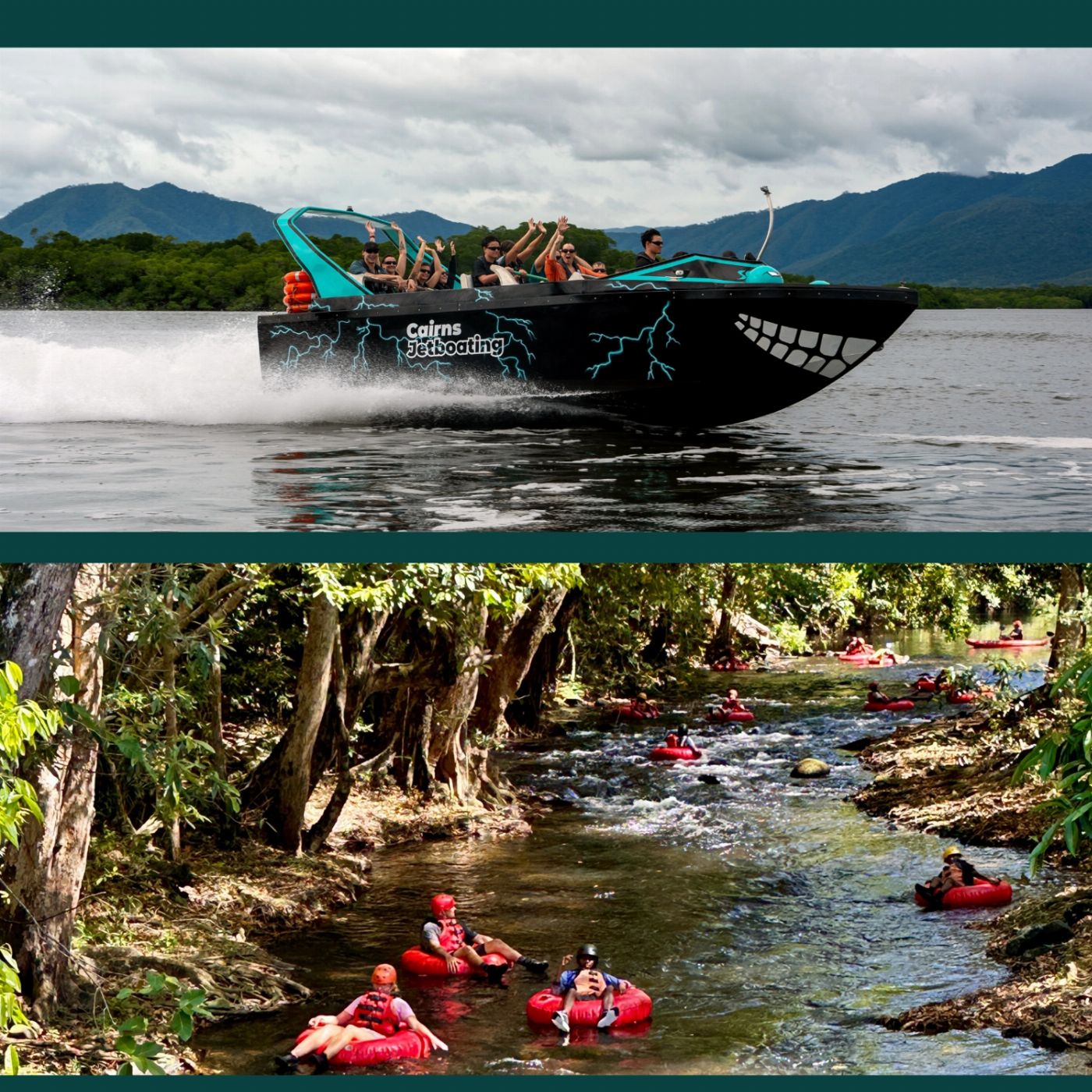 Cairns Adventure Group Tube & Turbo (Rainforest River Tubing & Cairns Jetboat)