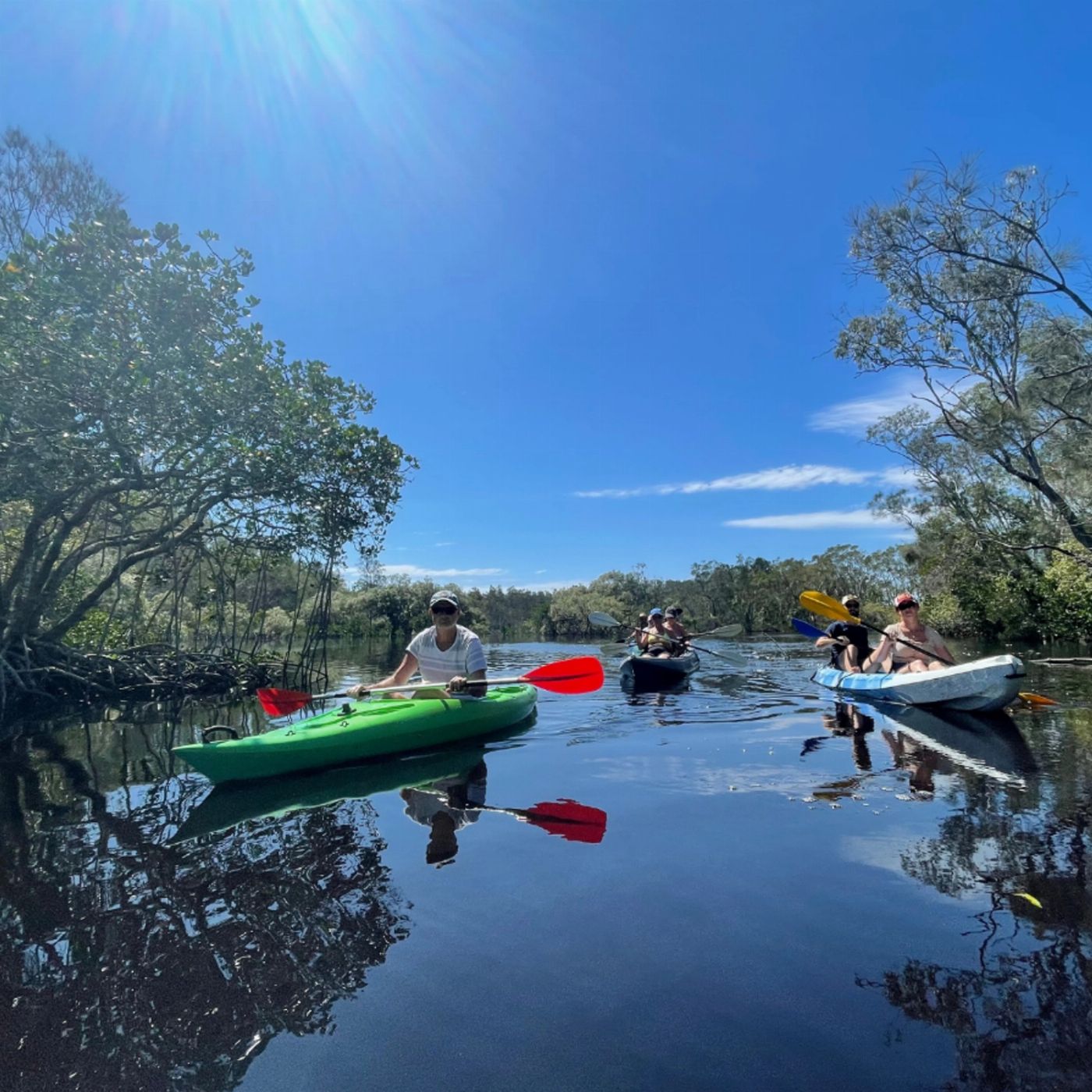 By Earth & Ocean Kayak Tour Noosa/Southern end Everglades & Stingrays AM