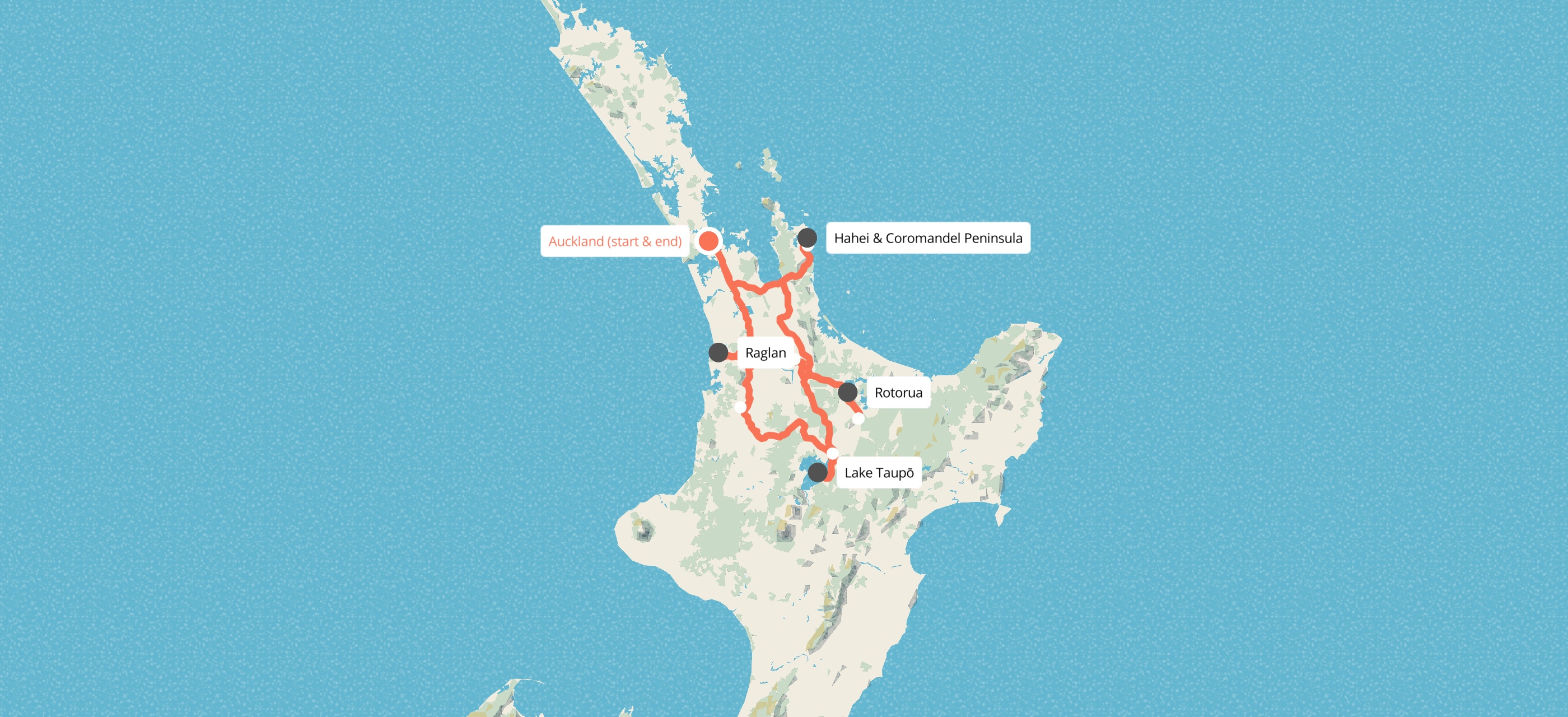 7 Day Northern Voyager Tour map