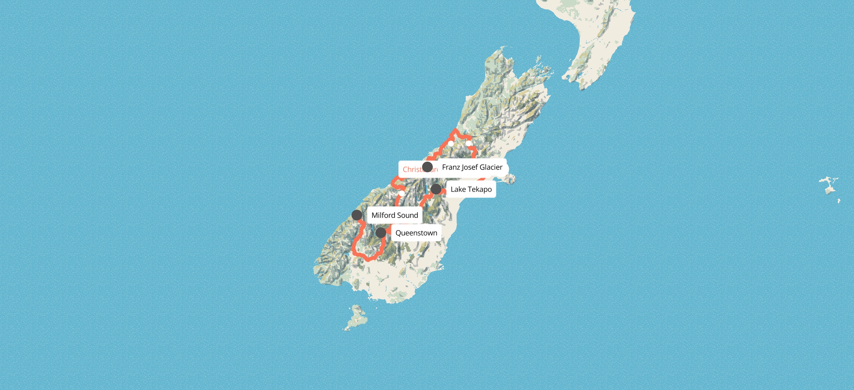 7 Day Southern Voyager Tour map